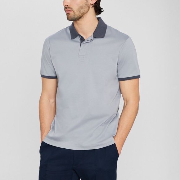 Refined Short Sleeve Polo - New With Tags - NEVER WORN - 406 - Medium Blue